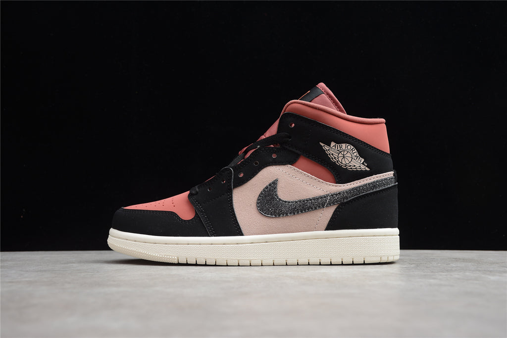 Air Jordan 1 Mid – Negro / Rosa