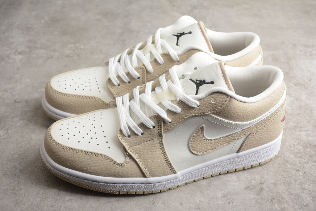 Jordan 1 Low – Beige / Blanco